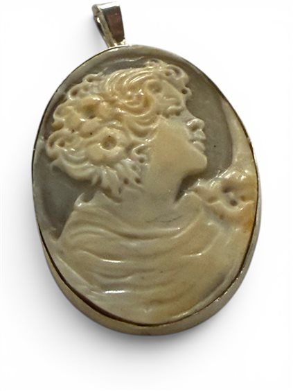Pendant Mandile 1922 Woman Cammei  in Silver Conchiglia 2MCICM239 - 2MCICM239